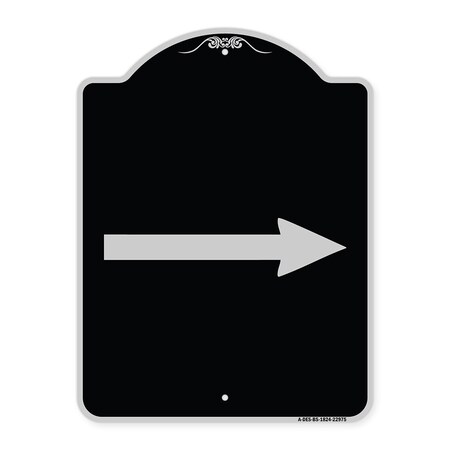Signmission Right Arrow Symbol Heavy-Gauge Aluminum Architectural Sign, 24" x 18", BS-1824-22975 A-DES-BS-1824-22975